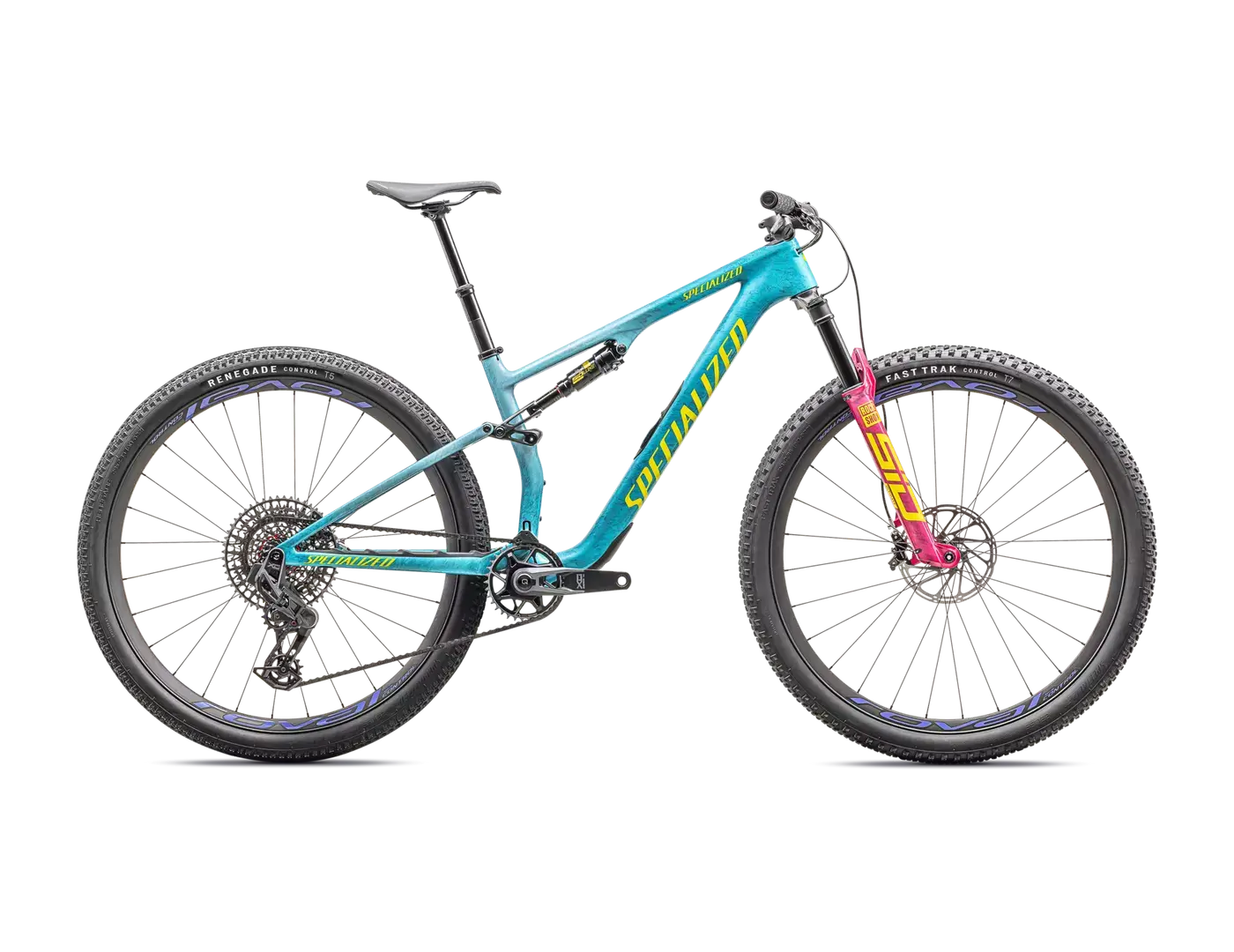 Rower Specialized Epic 8 Pro Gloss Lagoon Blue / Liquid Metal / Yellow 2025